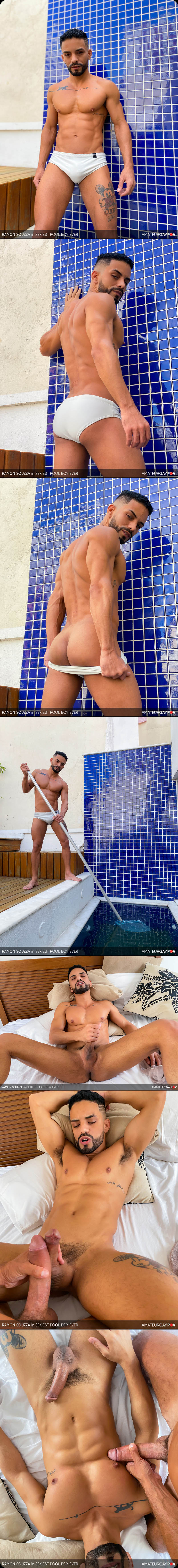 Ramon Souzza in 'Sexiest Pool Boy Ever' at AmateurGayPOV