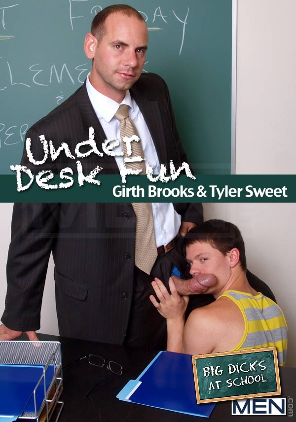 Under Desk Fun (Girth Brooks & Tyler Sweet) at BigDicksAtSchool