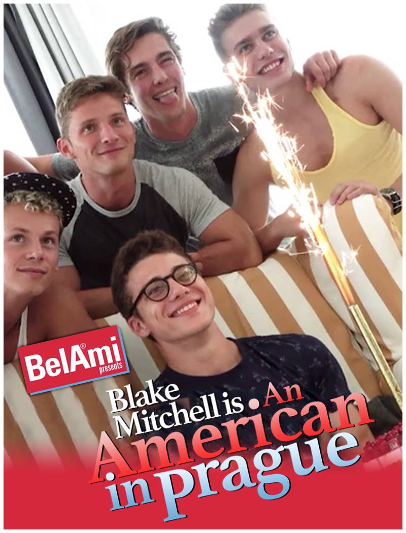 Bel Ami's An American In Prague: Blake Mitchell (Mario Texeira, Yannis Paluan, Sven Basquiat, Andrei Karenin and Eluan Jeunet) at BelAmiOnline.com