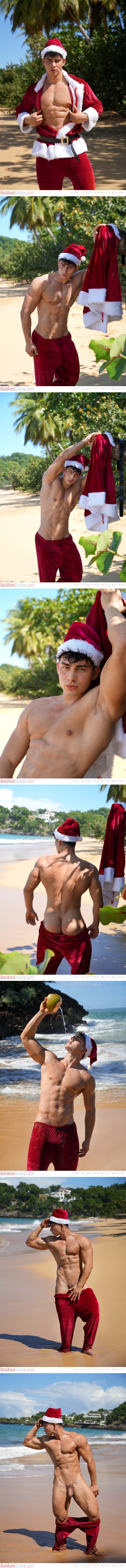 Emilio Reynolds Shines as Christmas Model of the Week at BelAmi