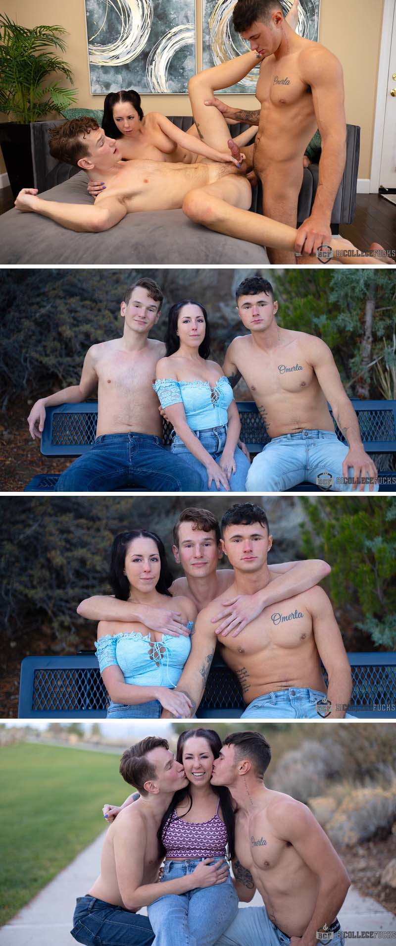 Jesse and Bailey Vibes Return to Test Theo in Bisexual Threesome and BiCollegeFucks
