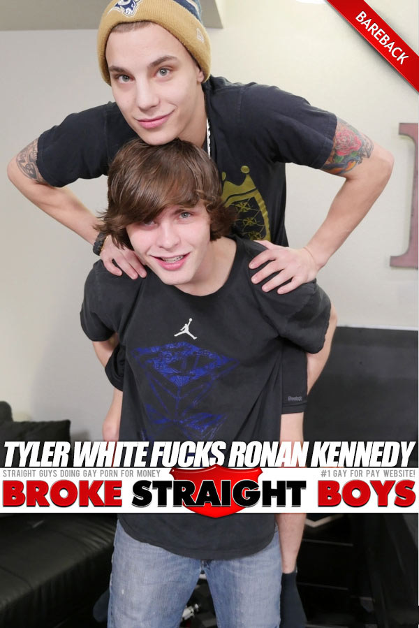Tyler White Fucks Ronan Kennedy (Bareback) at Broke Straight Boys