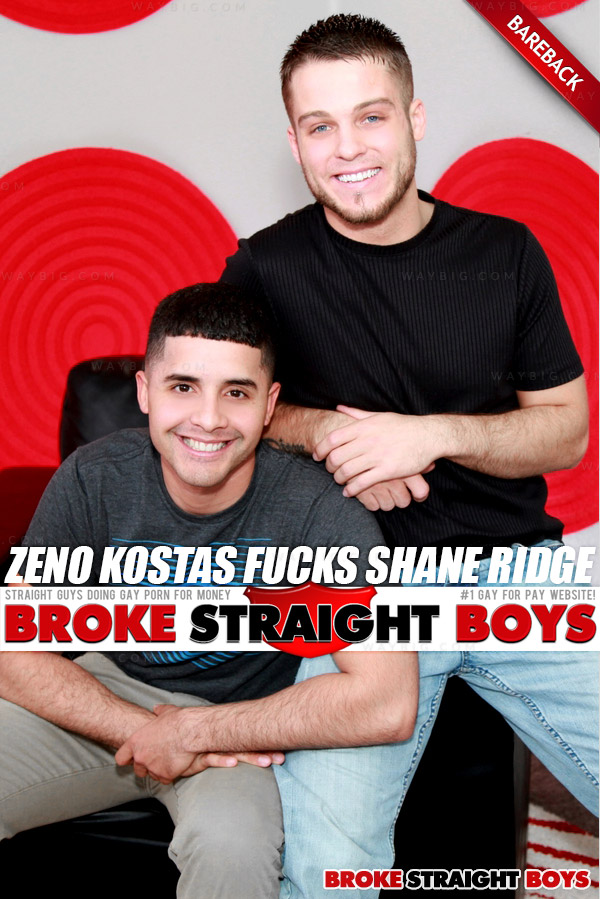 Zeno Kostas Fucks Shane Ridge (Bareback) at Broke Straight Boys