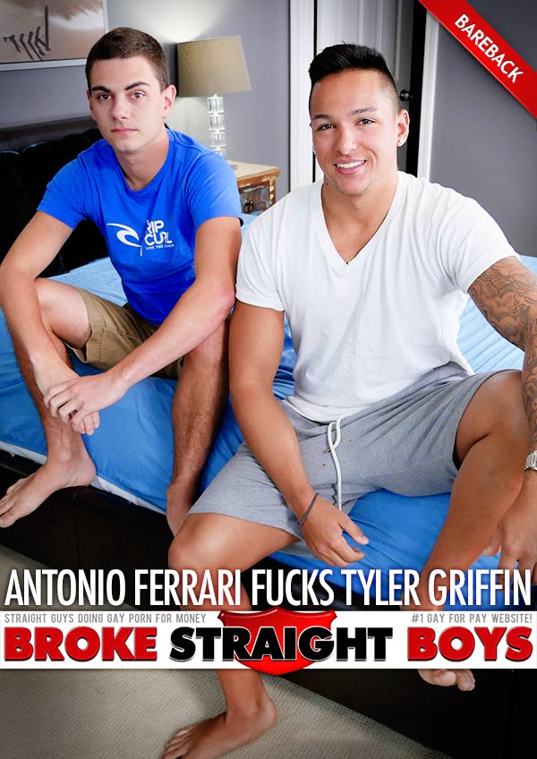 Antonio Ferrari Fucks Tyler Griffin (Bareback) at Broke Straight Boys