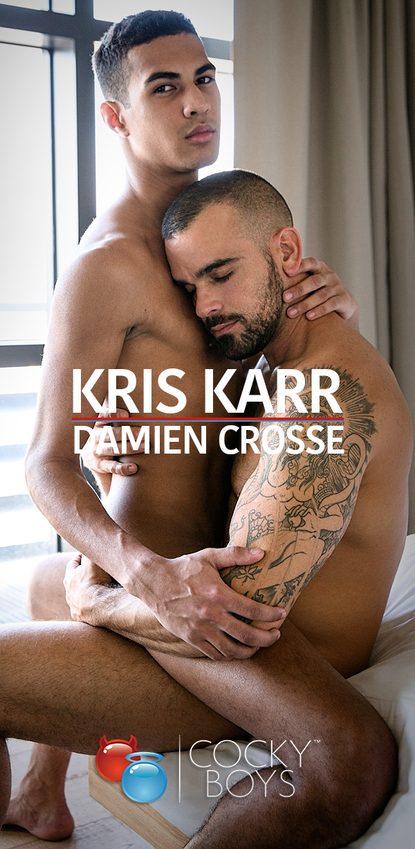 Newcomer Kris Karr Bottoms for Damien Crosse at CockyBoys.com