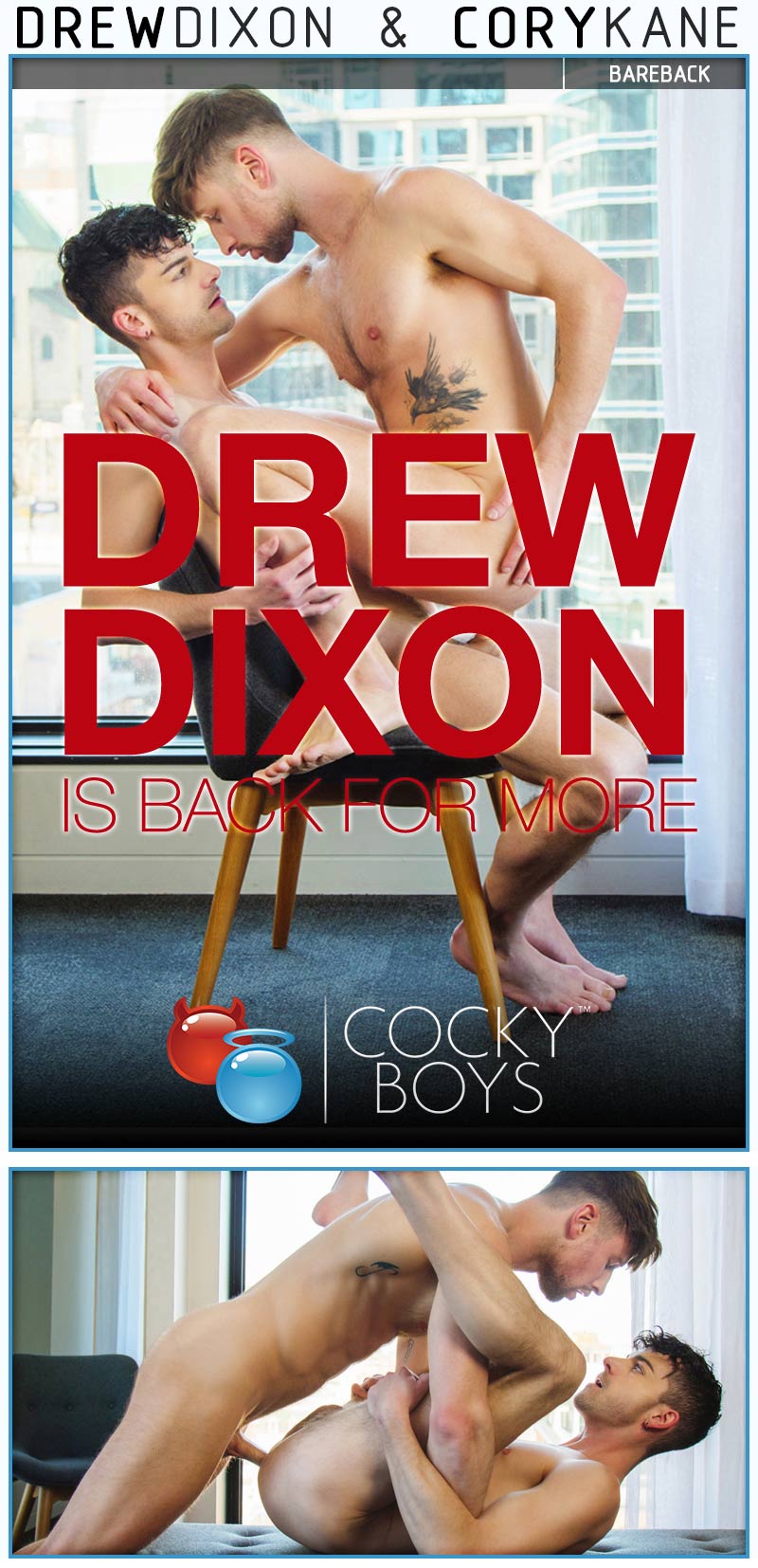 Drew Dixon and Cory Kane Flip-Fuck at CockyBoys.com