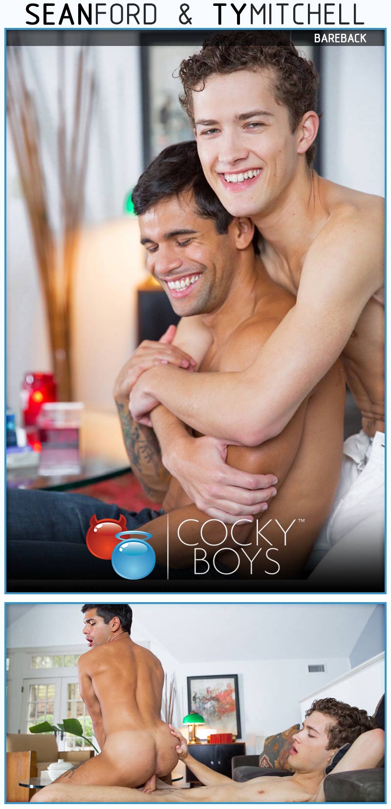 Sean Ford and Ty Mitchell Flip Fuck RAW at CockyBoys.com