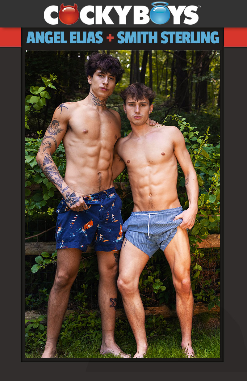 Smith Sterling and Angel Elias Turn Up the Heat Outdoors at CockyBoys