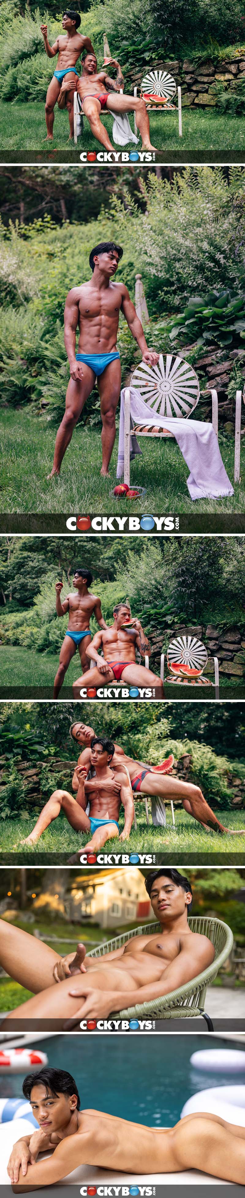 Daniel Justice Fucks Luca Knight in a Pool Boy Fantasy at CockyBoys