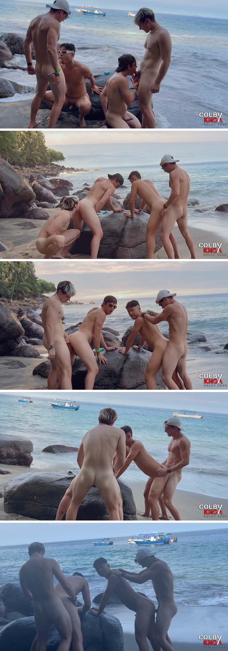 ColbyKnox Puerto Vallarta Group With Max Star, Danny Ice, Mickey Knox and Colby Chambers