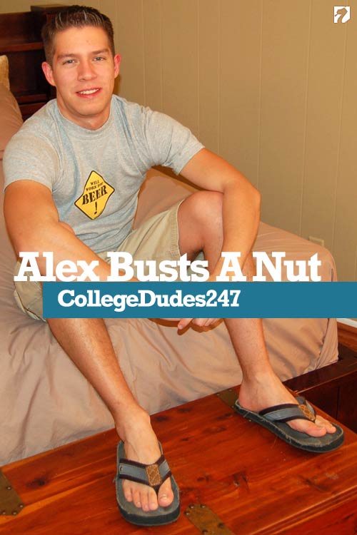 Alex Busts A Nut at CollegeDudes247