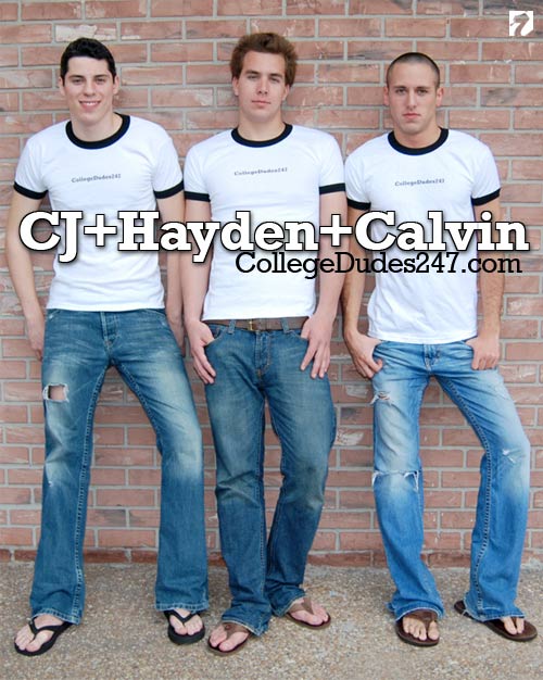 Calvin, CJ & Hayden's 3-way at CollegeDudes247