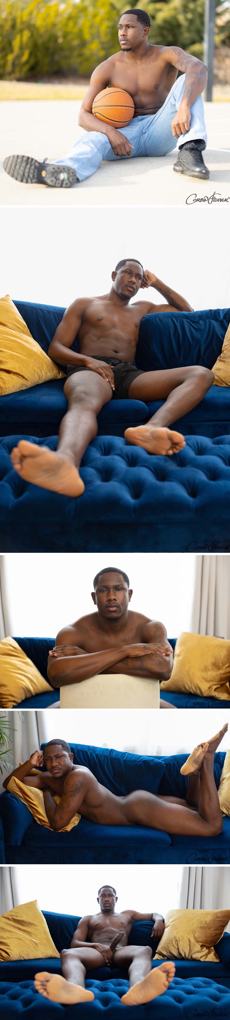 JALEN [Ripped African-American College Stud Teases Massive Cock] at Corbin Fisher