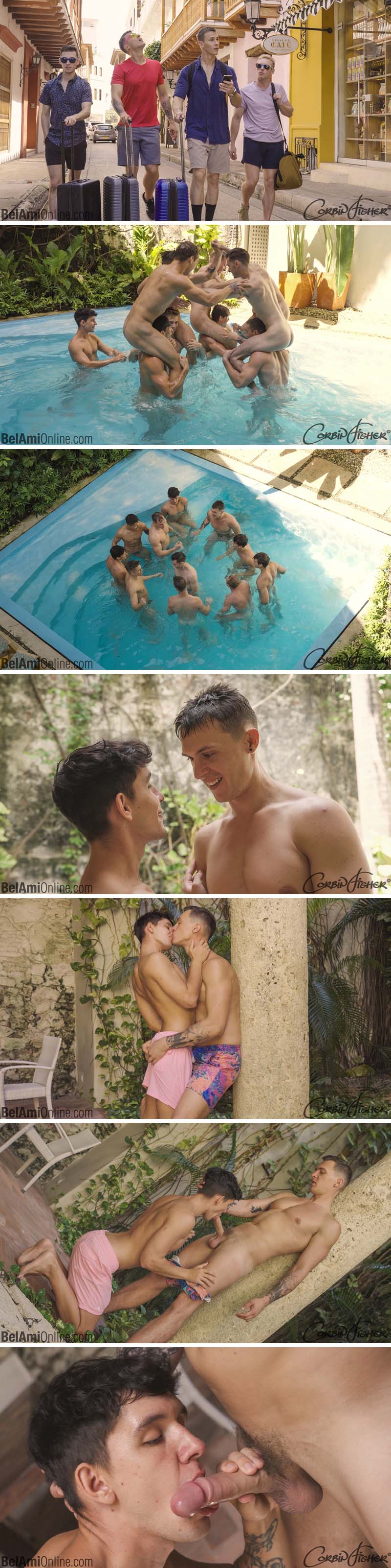 Liam Fucks Ennio Leone in 'Double Booked' at Corbin Fisher x BelAmi