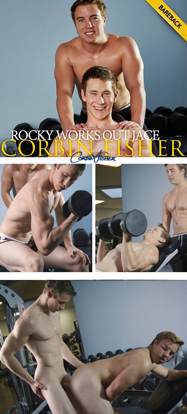Rocky Works Out Jace (Bareback) at CorbinFisher