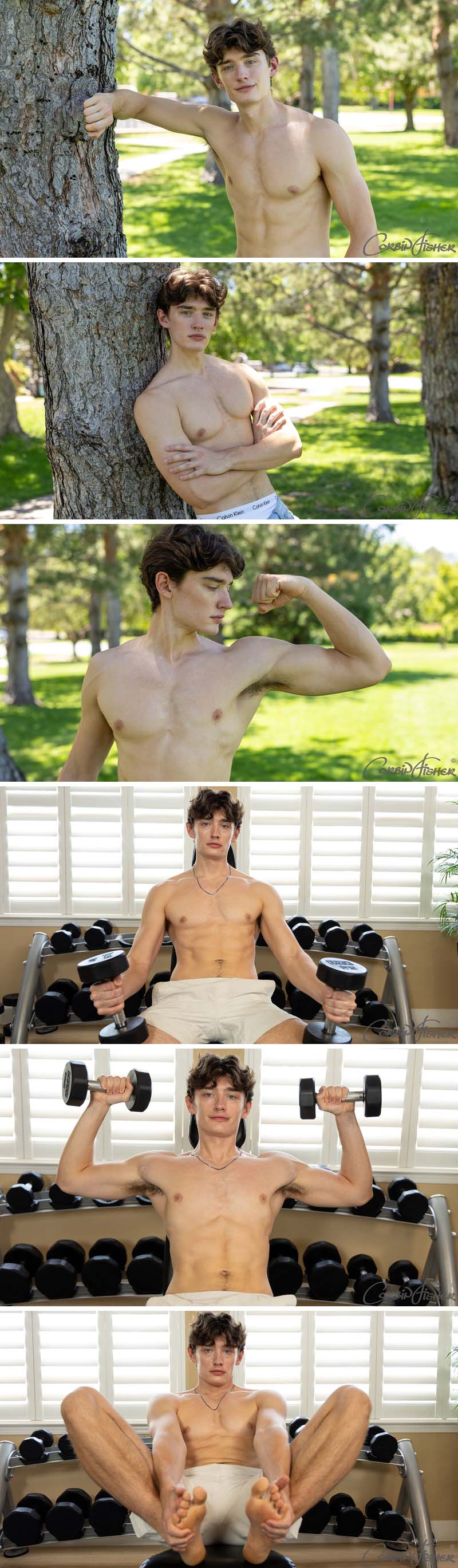 Cooper Hayes Works Out at Corbin Fisher