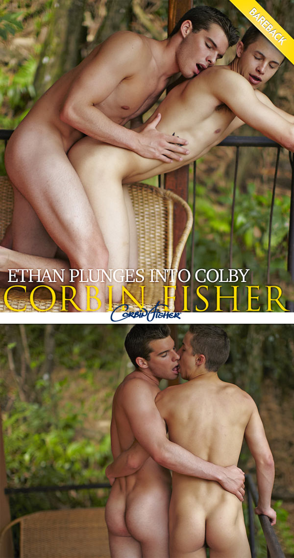 Ethan Plunges Into Colby (Bareback) at CorbinFisher