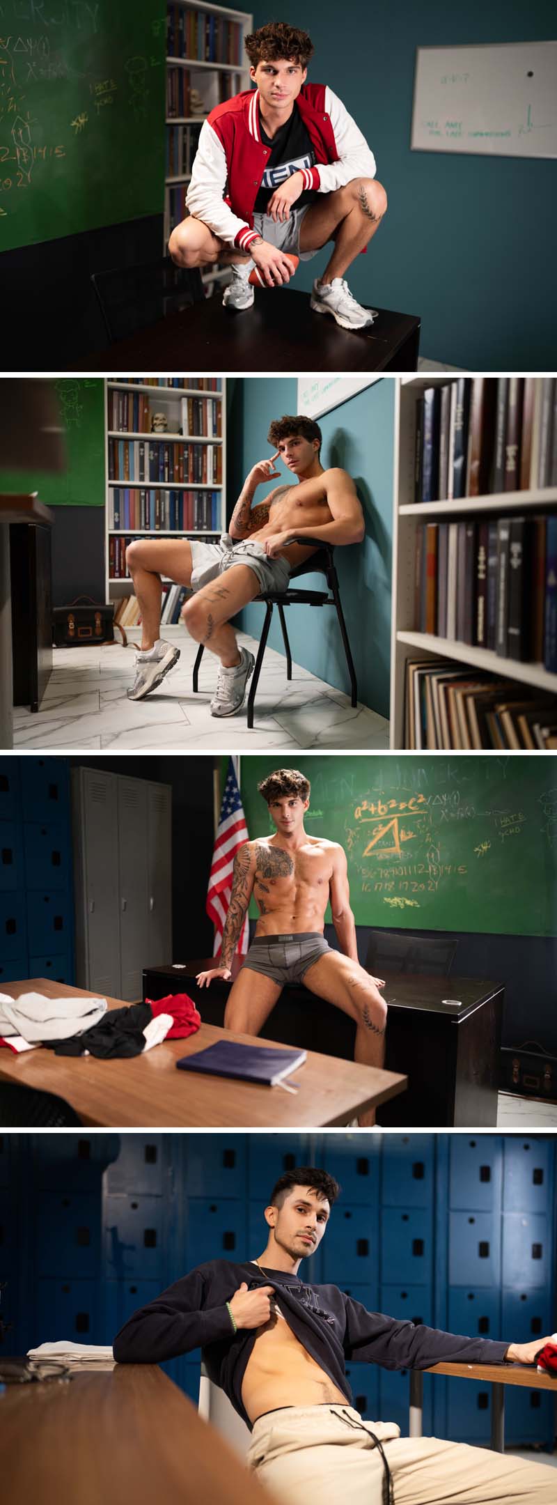 Leo Levine, Kane Fox And Siren Santiago in 'Campus Cock' at MEN.com