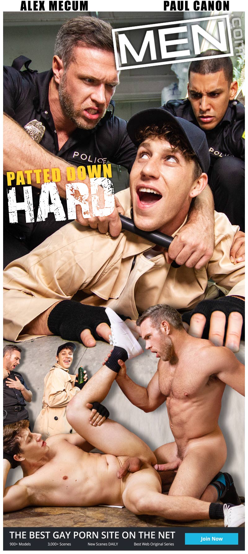 Patted Down Hard! (Alex Mecum Fucks Paul Canon) at MEN.com