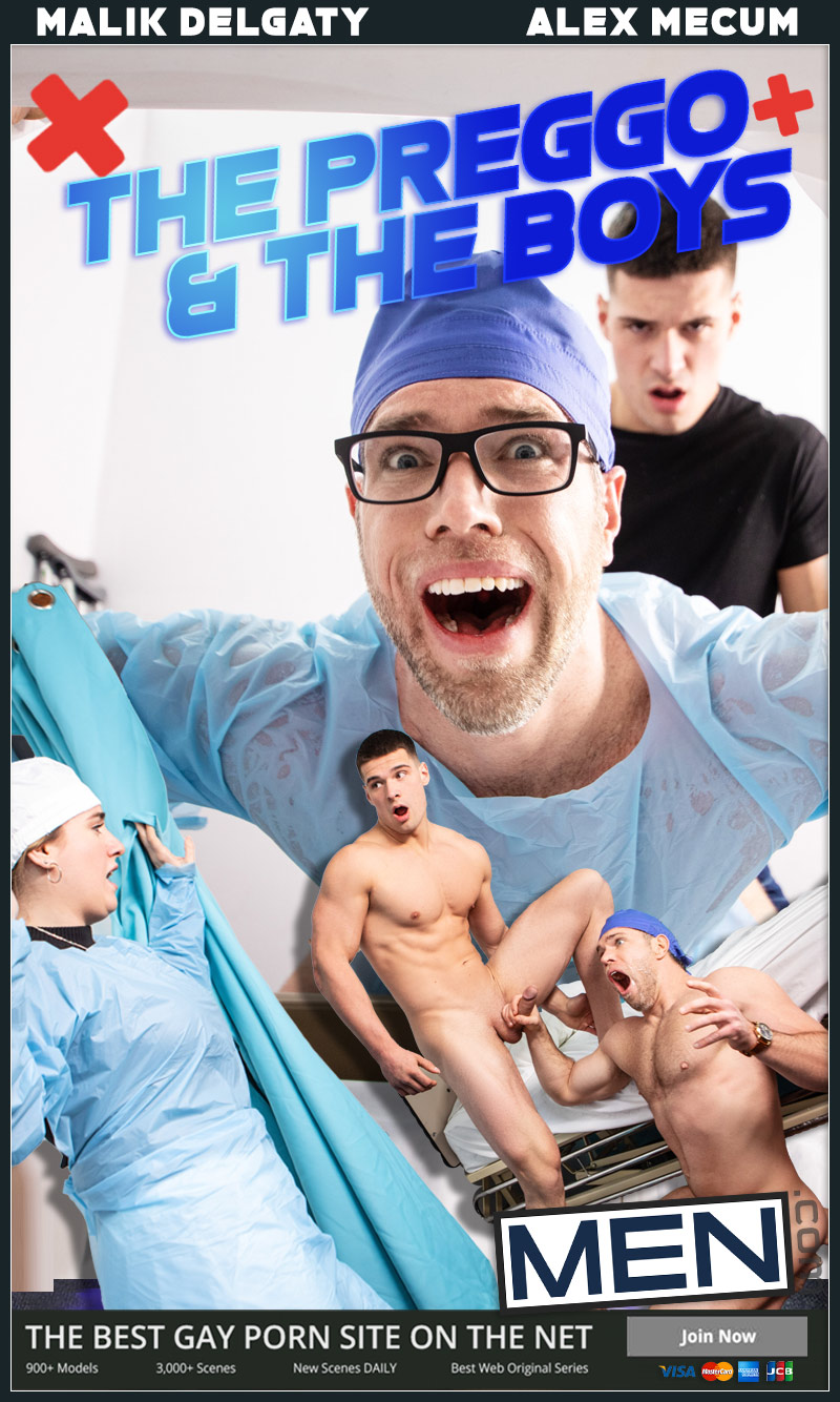 The Preggo and The Boys (Expectant Dad Malik Delgaty Fucks Pregnant Wife's Obstetrician Alex Mecum) at Drill My Hole