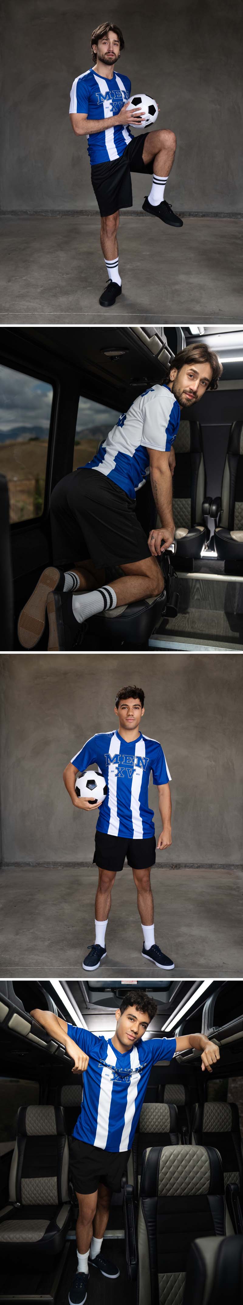 Jay Wu, Xavier Zane, Brandon Dallas and Noah Asli in 'Sucker World Cup, Part 1' at MEN.com