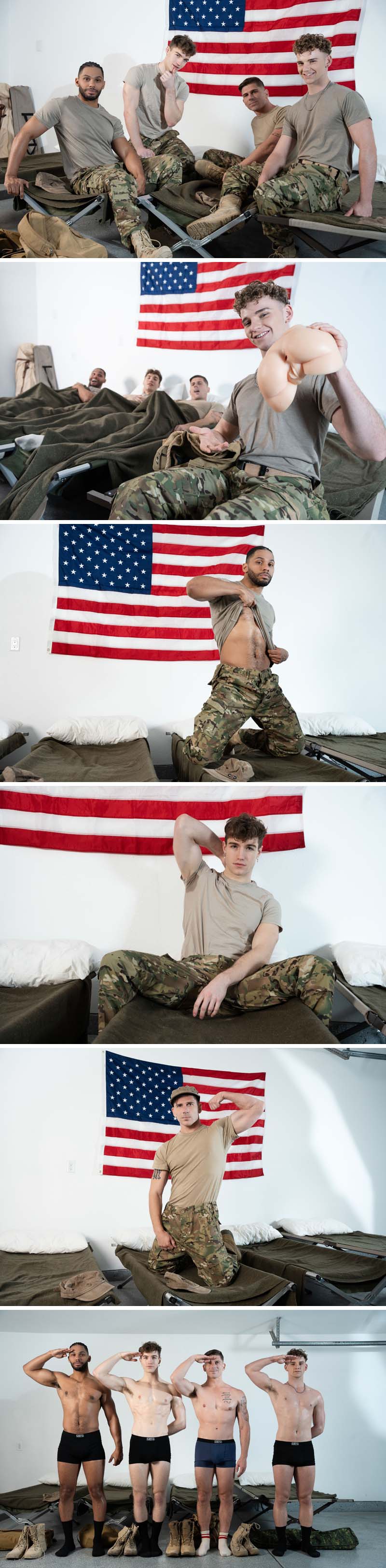 Bareback Barracks, Part 3 (Hazel Hoffman Gets Fucked by Officer Kane Fox) at MEN.com