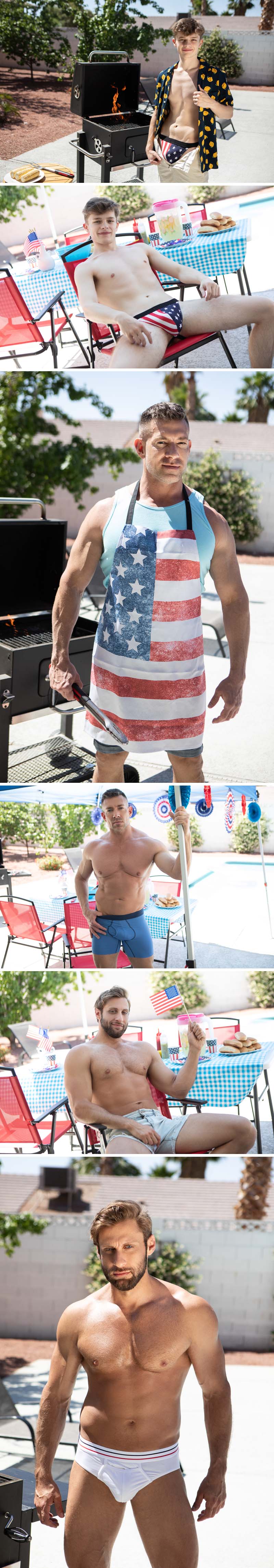Bruce Beckham, Dom King and Jake Preston  in 'Flipping Cookout Fiasco' at MEN.com