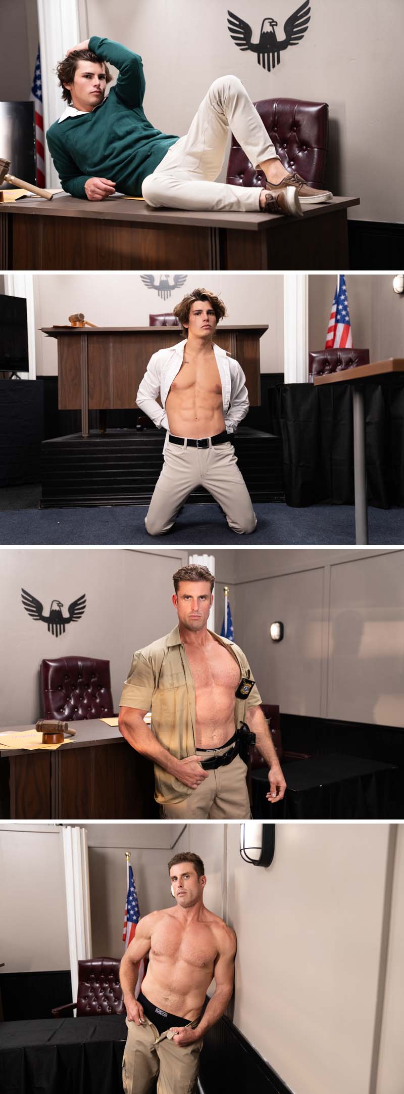 All Rise, Especially Your Cock! (Seth Peterson and Mark LAX Heat Up the Courtroom) at MEN.com