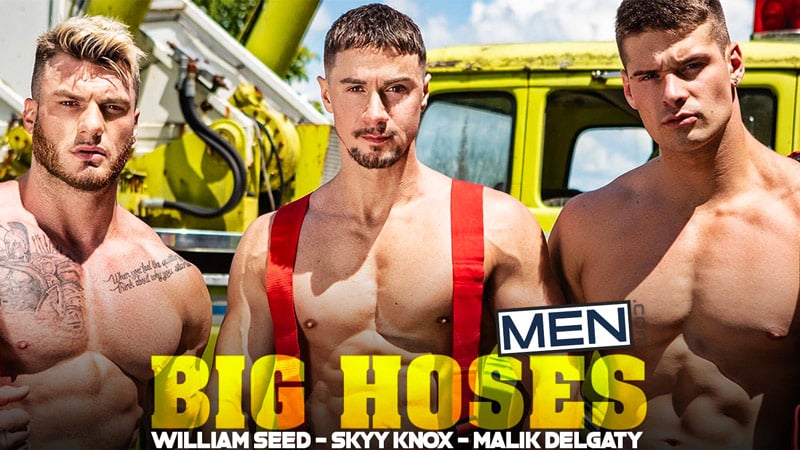 BIG HOSES (Firefighters William Seed and Malik Delgaty Tag-Team Skyy Knox) at MEN.com