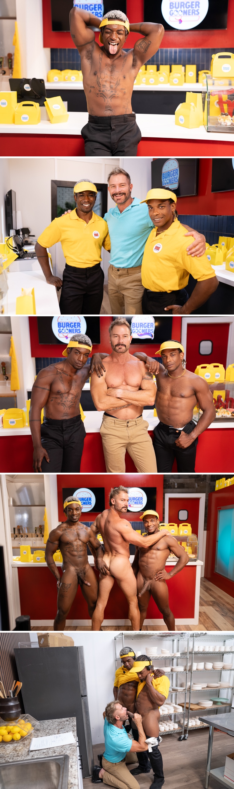 MEN.com's 'Burger Gooners, Part 3: Adrian Hart and Jonzu Give Greg Dixxon a Full Inspection
