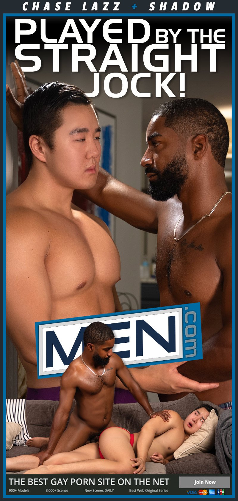 Chase Lazz Bottoms For Shadow in 'Played By The Straight Jock' at MEN.com