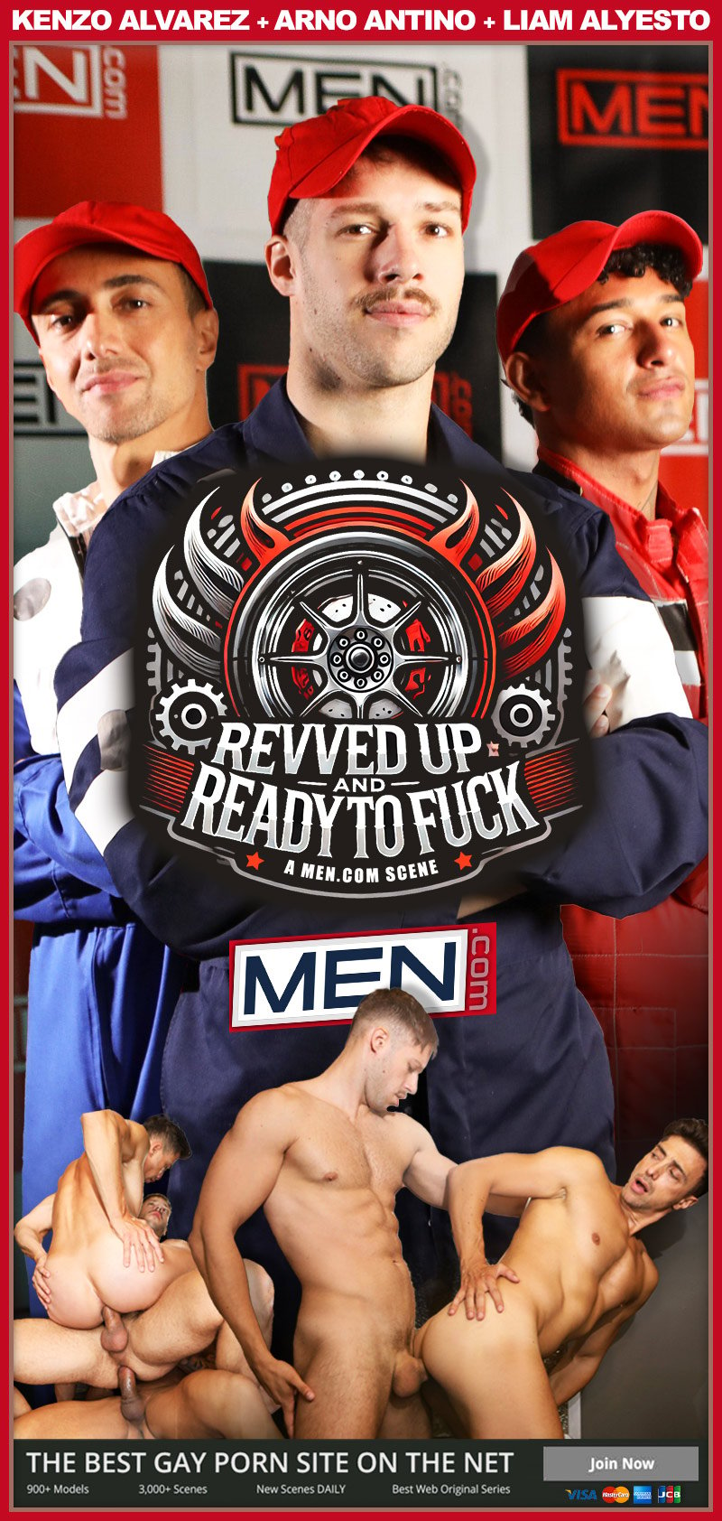 Revved Up and Ready To Fuck (Kenzo Alvarez, Arno Antino and Liam Alyesto) at MEN.com