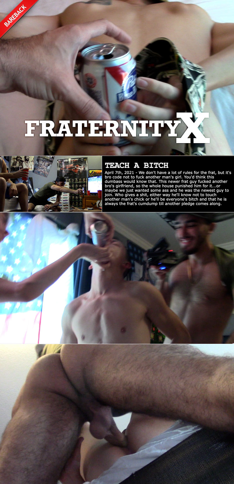 Teach A Bitch (feat. Carter Ford, Chase Rivers, Gauge Xander, Gino Zanetti, Jager Wilde, Jakeh Wilde and Jordan Cruz) at FraternityX