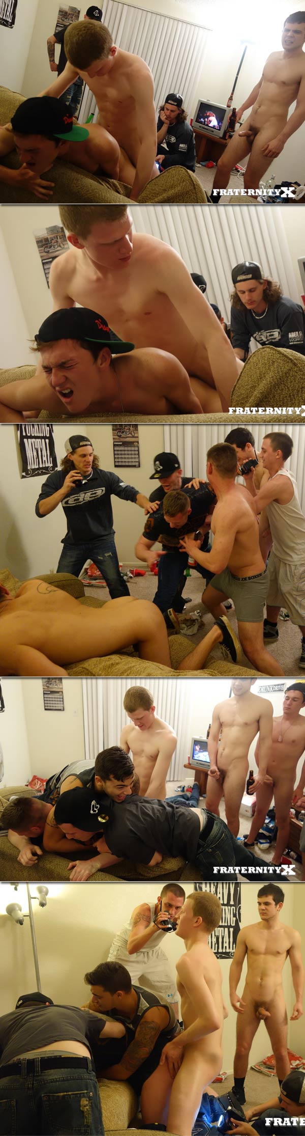 Gag and Tag (Bareback) it at FraternityX