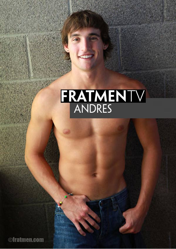 Andres (College Swimmer in a Speedo) at Fratmen.tv