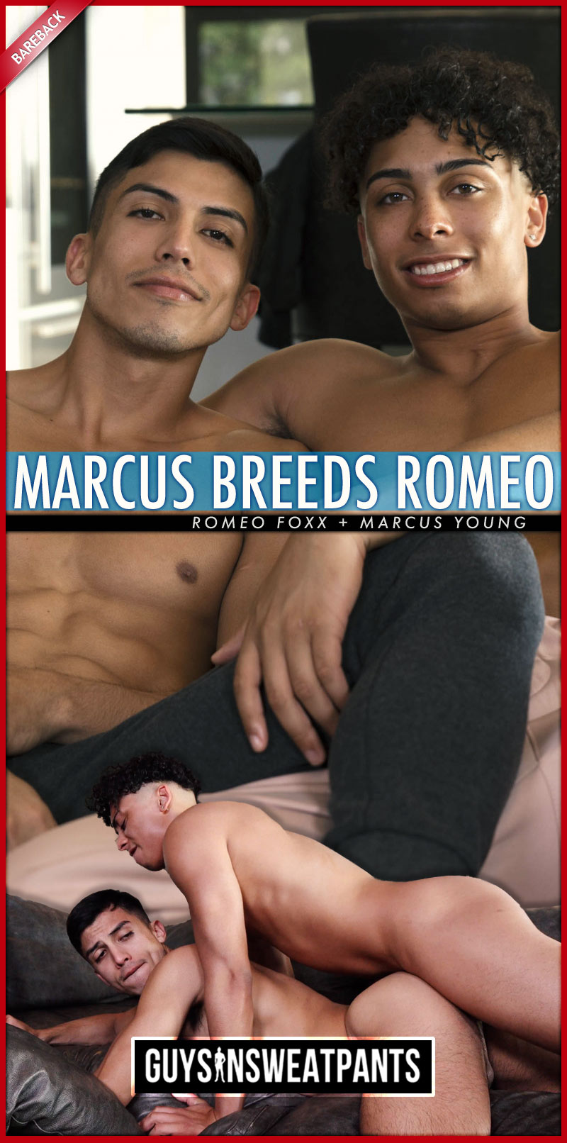 Guys In Sweatpants Marcus Young Fucks Romeo Foxx in Marcus Breeds Romeo  picture