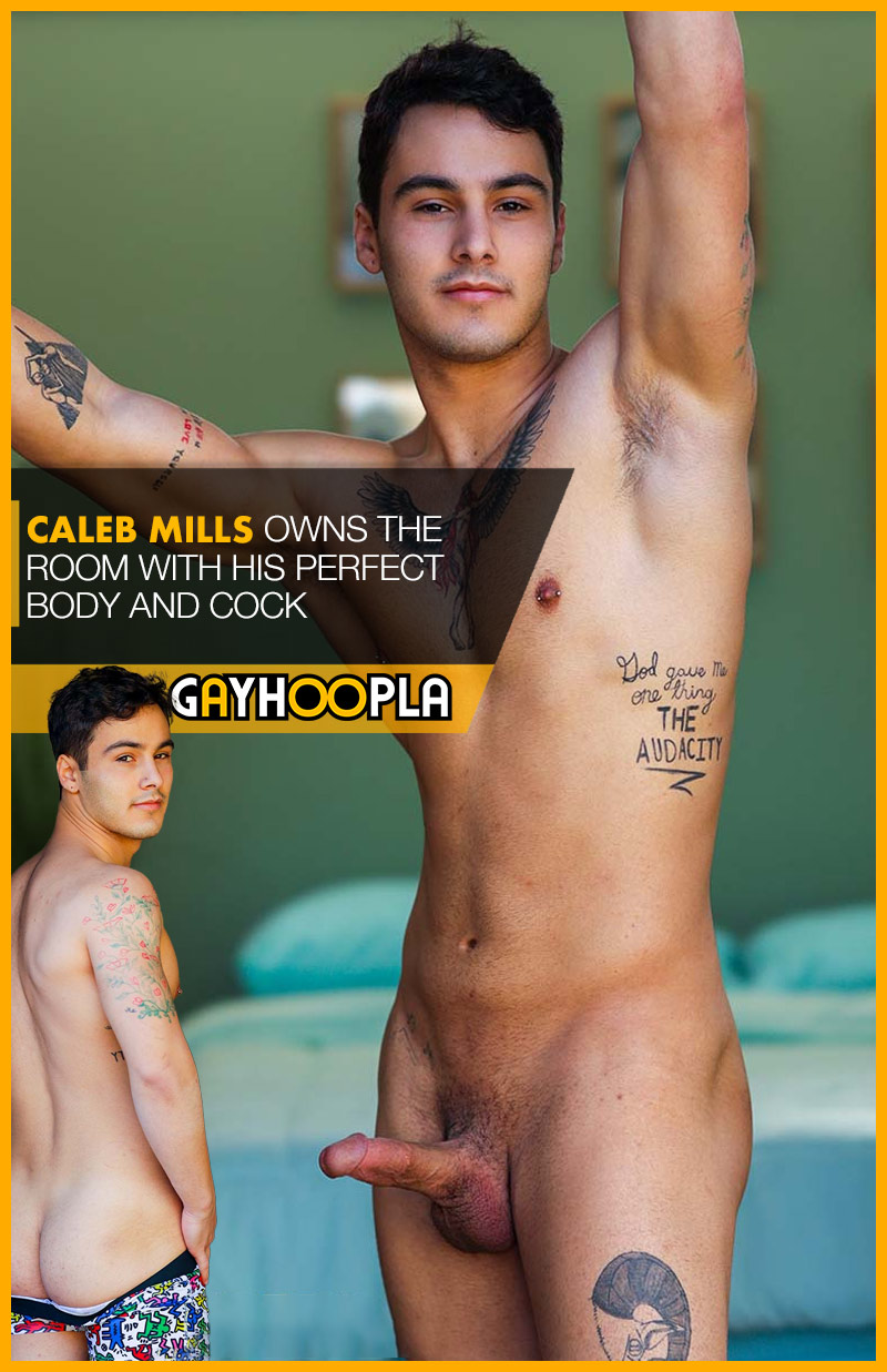Caleb Mills Owns The Room With His Perfect Body! at GayHoopla