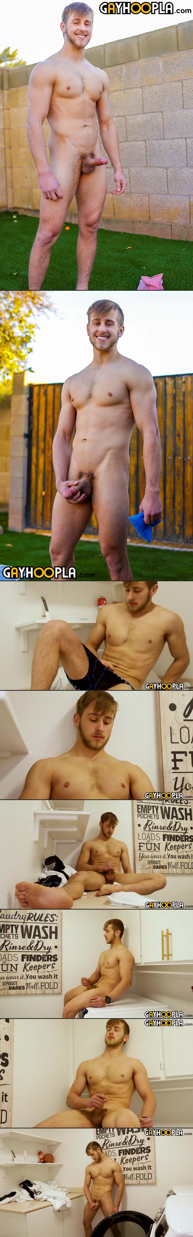 Brock Fisher Sneaks Away To Rub One Out! at GayHoopla