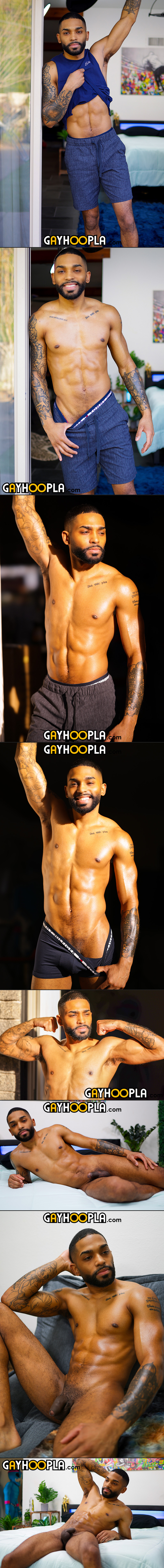 Tatted Stud James Harp Does The Stroke ‘N Poke For The Cameras! at GayHoopla