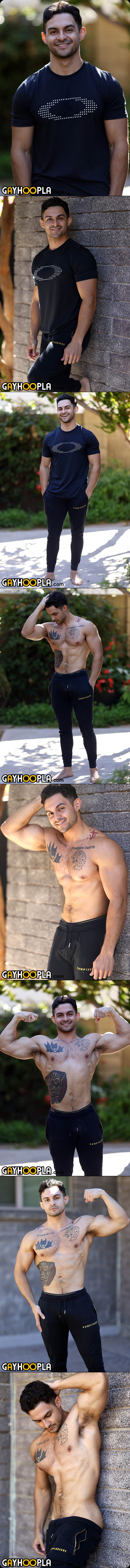 Hairy Hunk Gianni Coval Strokes Out A Creamy Cumshot! at GayHoopla