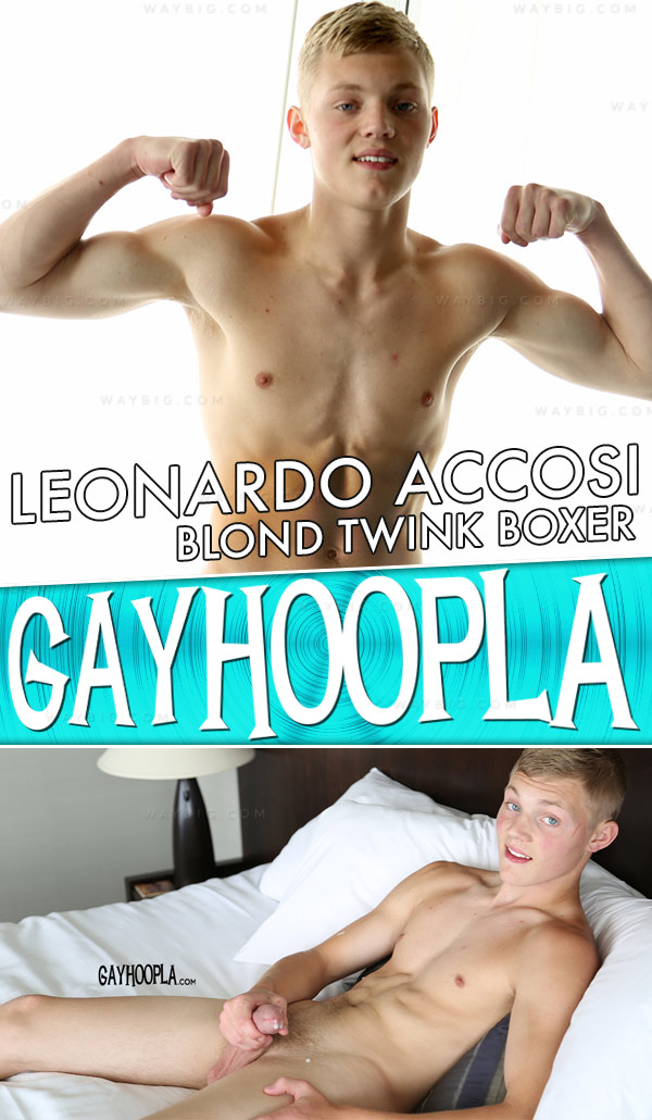 Leonardo Accosi (Blond Twink Boxer) at GayHoopla