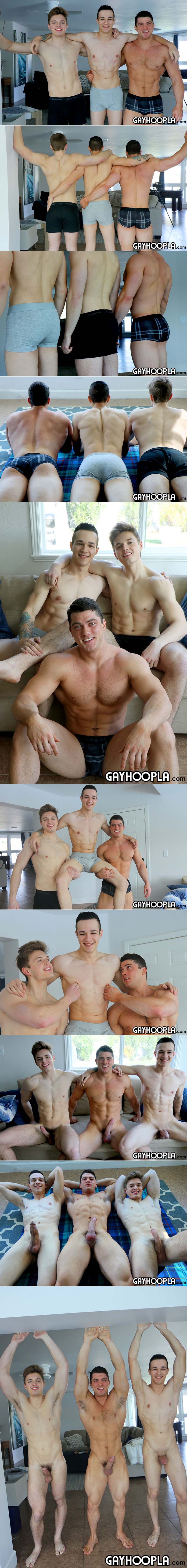 Jayden Marcos and Blake Michael take on Collin Simpson at GayHoopla