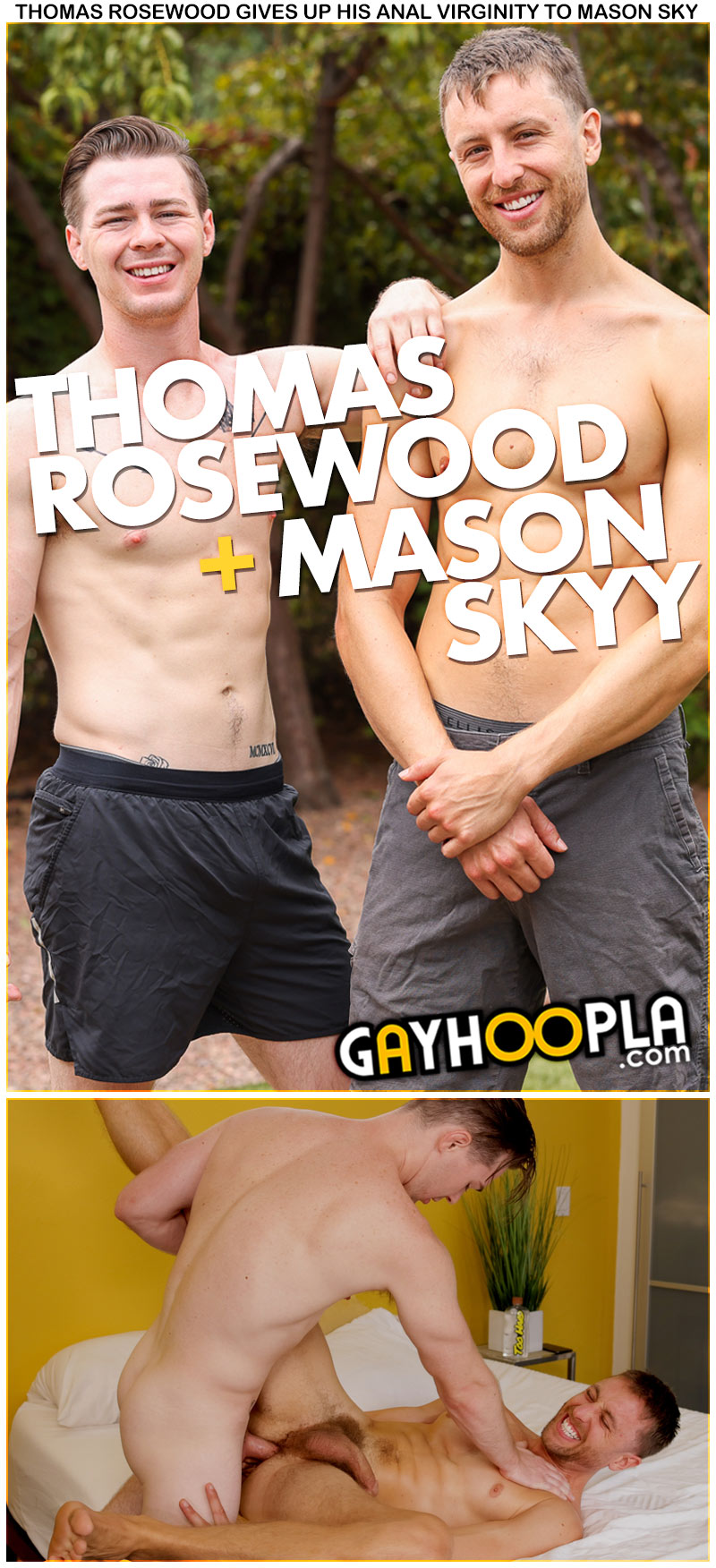 Thomas Rosewood Gives Up His Anal Virginity To Mason Skyy In This Flip Flop FUCK at GayHoopla