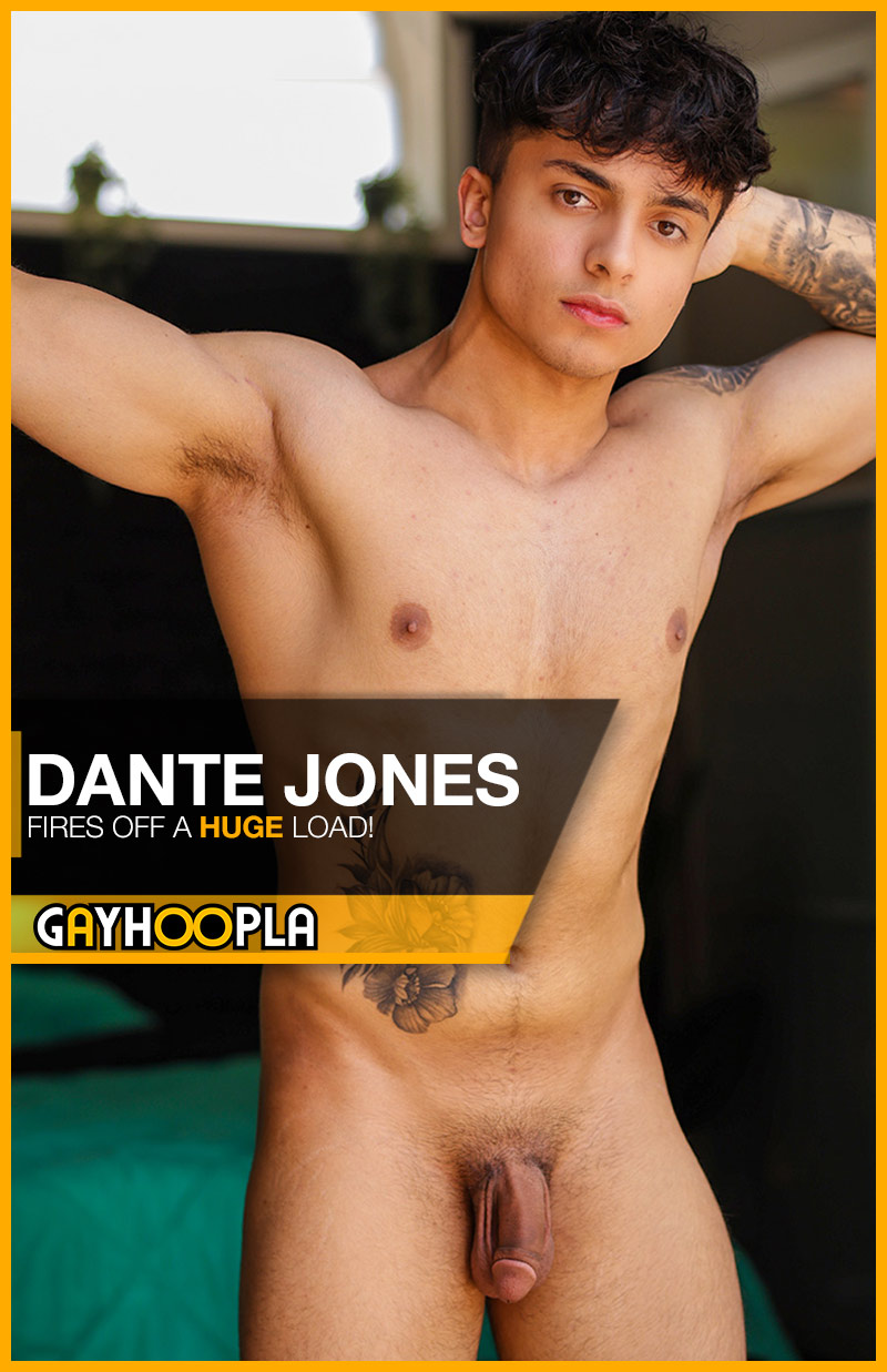 GayHoopla Dante Jones Big Dick Swinging! Dante Fires Off A Huge Load! Porn Photo