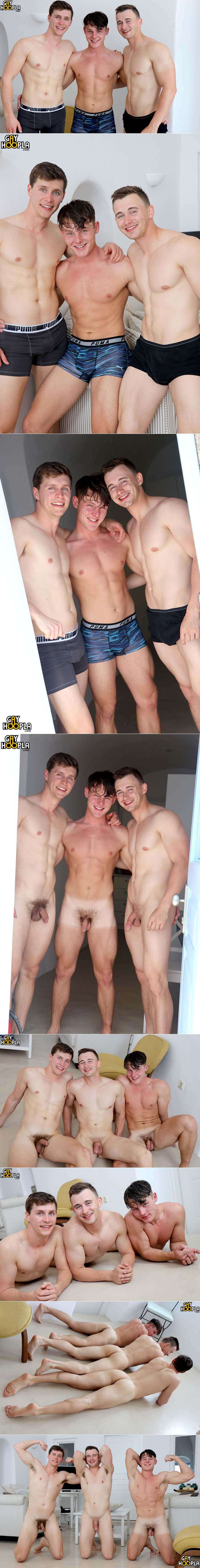 Threesome Finale In Europe (Price Hogan, Adrian Monroe and James Manziel) at GayHoopla