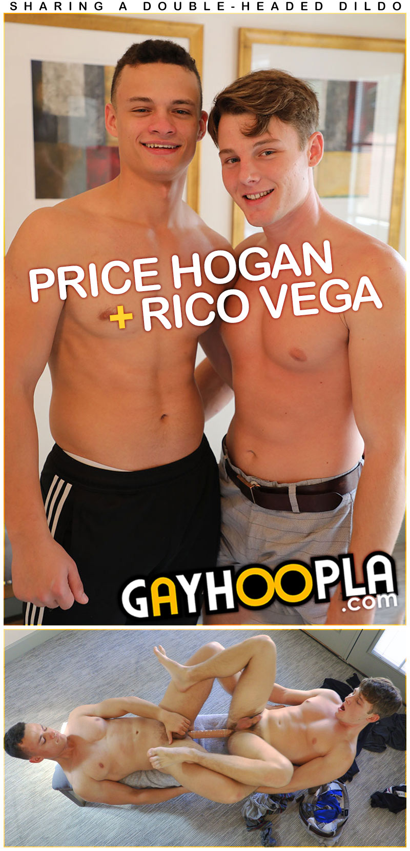 Rico Vega and Price Hogan Share Double-Headed Dildo at GayHoopla