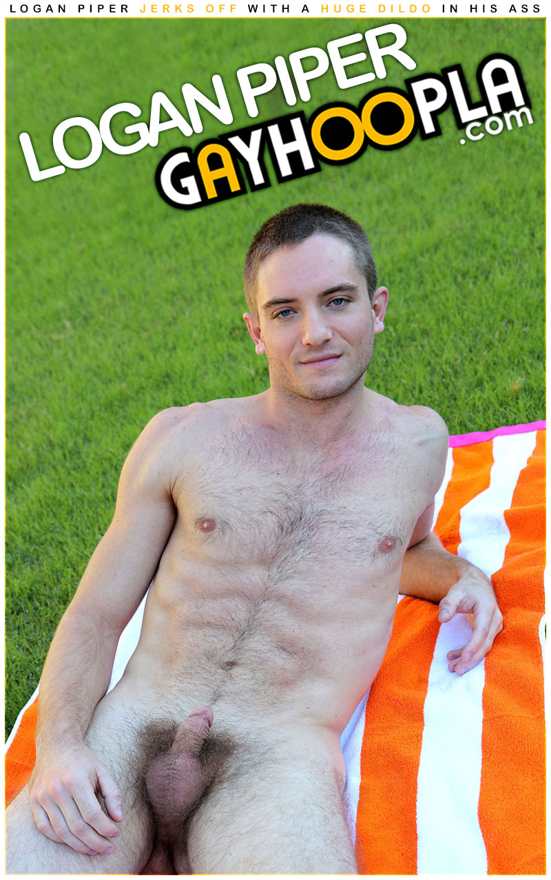 GayHoopla: Logan Piper (Jerks Off With A Huge Dildo Up His ...