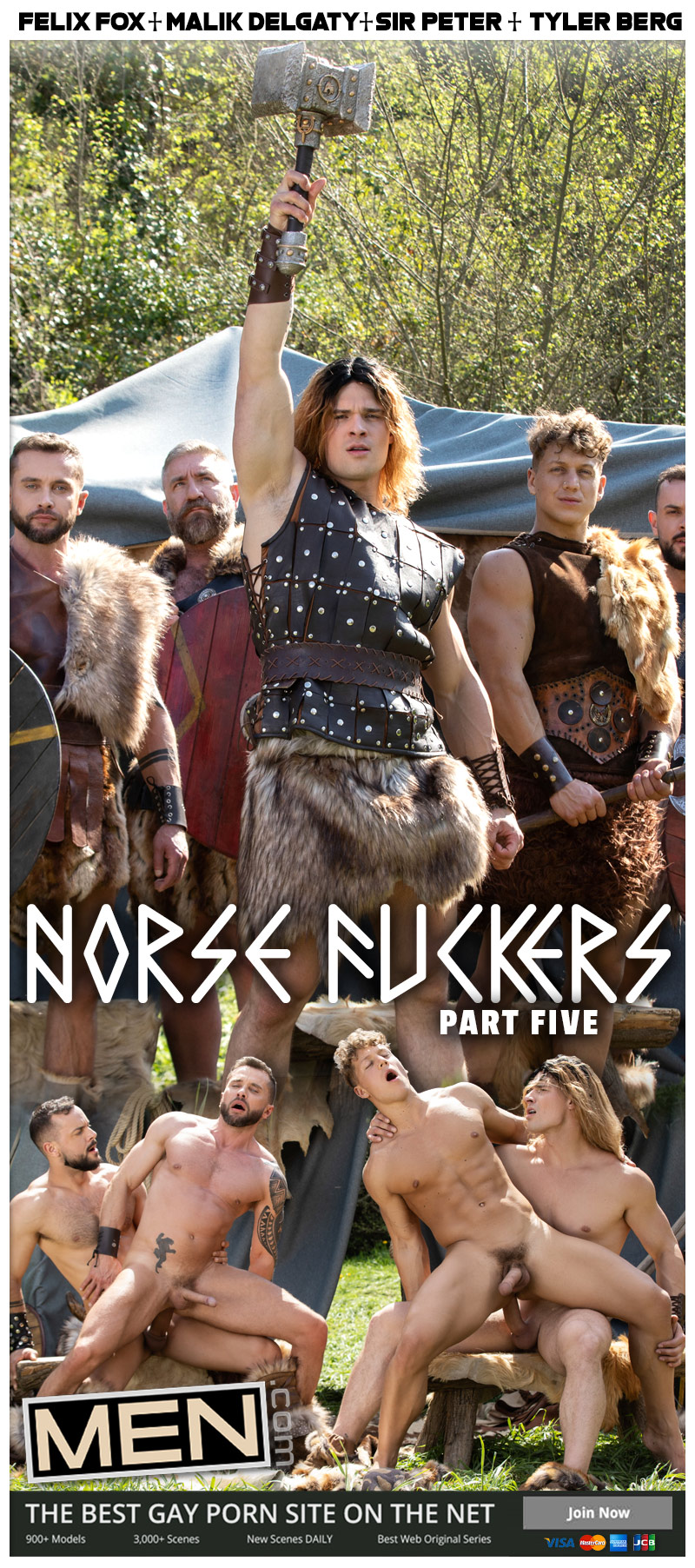 Norse Fuckers, Part 5 (Felix Fox, Malik Delgaty, Sir Peter and Tyler Berg) at MEN.com