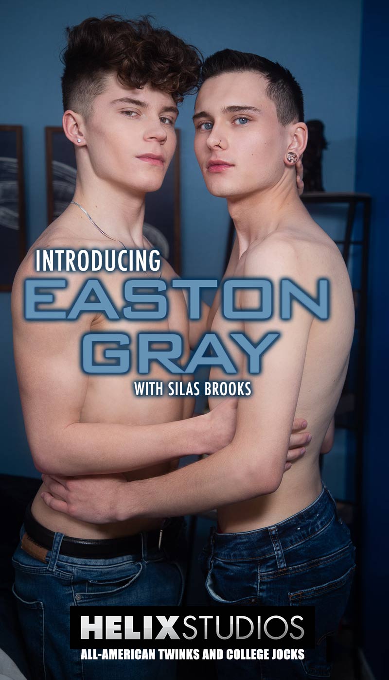 Introducing Easton Gray (Newcomer Easton Gray Flip-Fucks with Silas Brooks) at Helix Studios