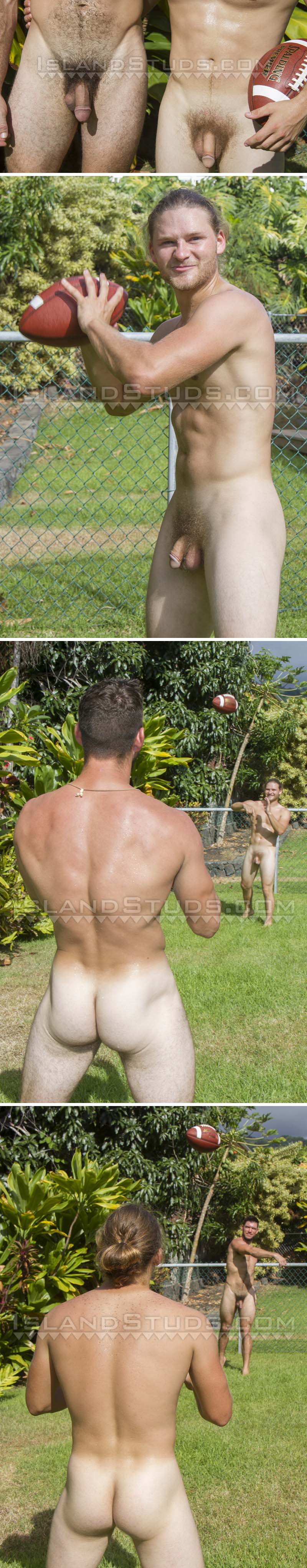 Derek and Cody Debut in Football Nude #18 Naked Duo at IslandStuds